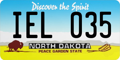 ND license plate IEL035
