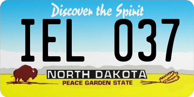 ND license plate IEL037