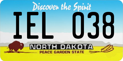 ND license plate IEL038
