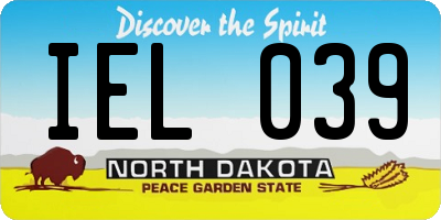 ND license plate IEL039