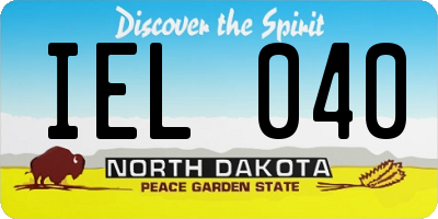 ND license plate IEL040