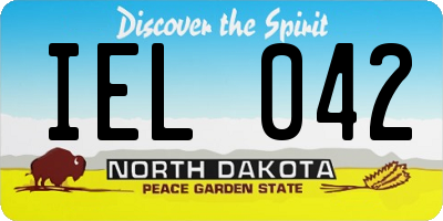 ND license plate IEL042