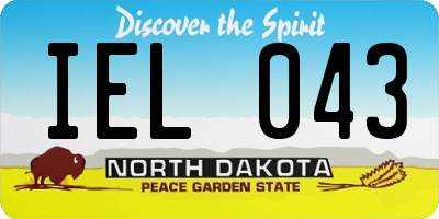 ND license plate IEL043