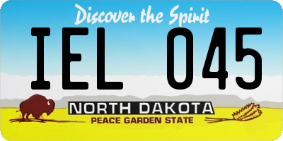 ND license plate IEL045