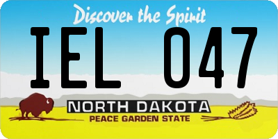 ND license plate IEL047