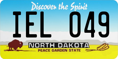 ND license plate IEL049