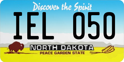 ND license plate IEL050