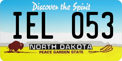 ND license plate IEL053