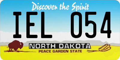 ND license plate IEL054