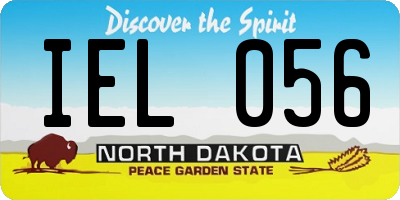 ND license plate IEL056