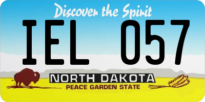 ND license plate IEL057