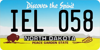 ND license plate IEL058