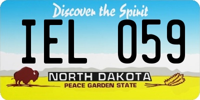 ND license plate IEL059