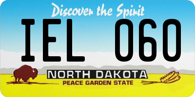 ND license plate IEL060