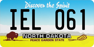 ND license plate IEL061