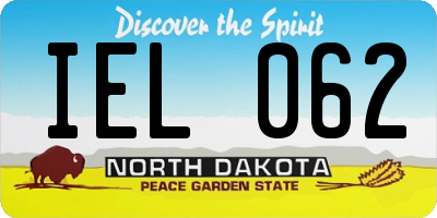 ND license plate IEL062