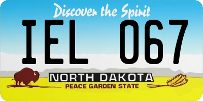 ND license plate IEL067