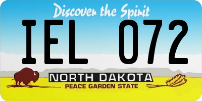 ND license plate IEL072