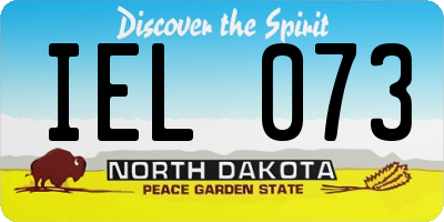 ND license plate IEL073
