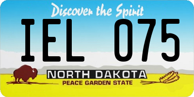ND license plate IEL075