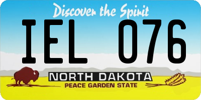 ND license plate IEL076