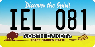 ND license plate IEL081