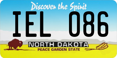 ND license plate IEL086