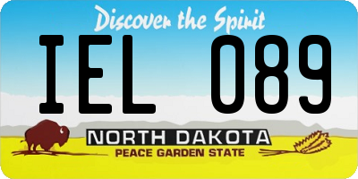 ND license plate IEL089