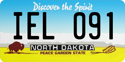 ND license plate IEL091