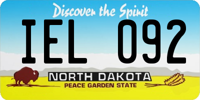 ND license plate IEL092