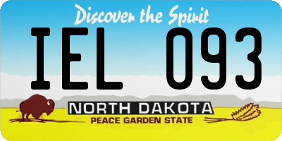 ND license plate IEL093