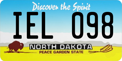 ND license plate IEL098