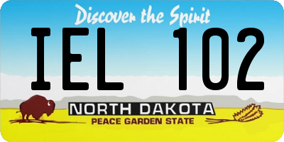 ND license plate IEL102