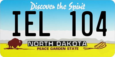 ND license plate IEL104