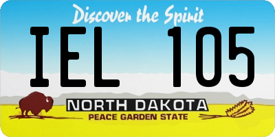 ND license plate IEL105