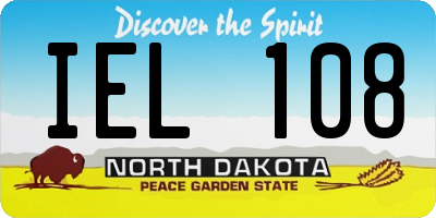 ND license plate IEL108