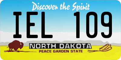 ND license plate IEL109