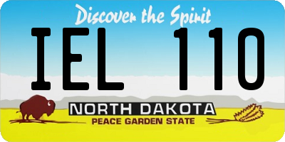 ND license plate IEL110