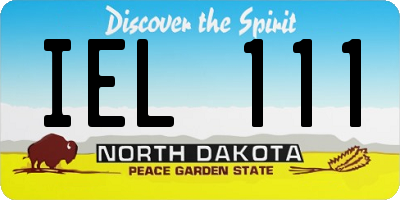 ND license plate IEL111