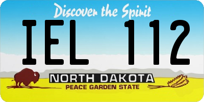 ND license plate IEL112