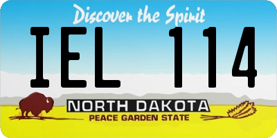 ND license plate IEL114