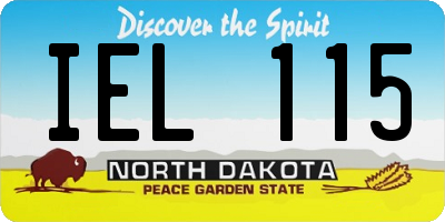 ND license plate IEL115