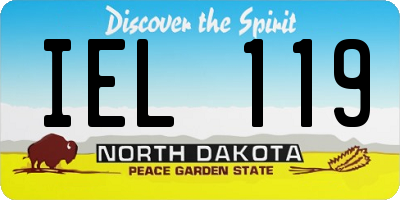 ND license plate IEL119