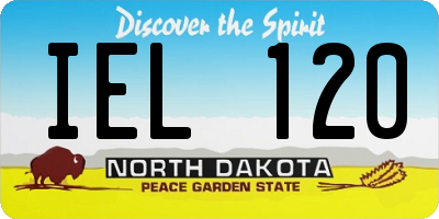 ND license plate IEL120