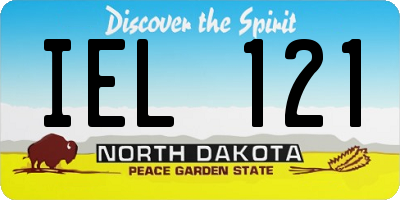 ND license plate IEL121