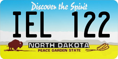 ND license plate IEL122