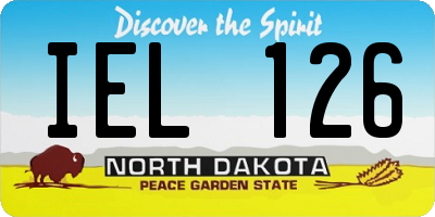 ND license plate IEL126