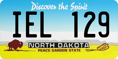 ND license plate IEL129