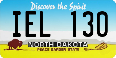 ND license plate IEL130
