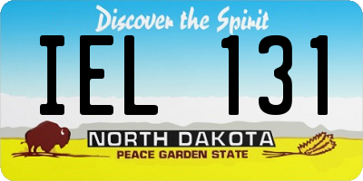 ND license plate IEL131